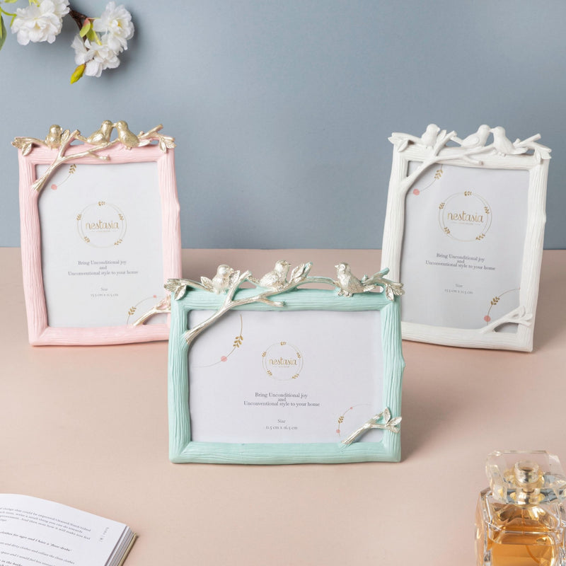 Nestling Birds Green Photo Frame - Picture frames and photo frames online | Home decoration items
