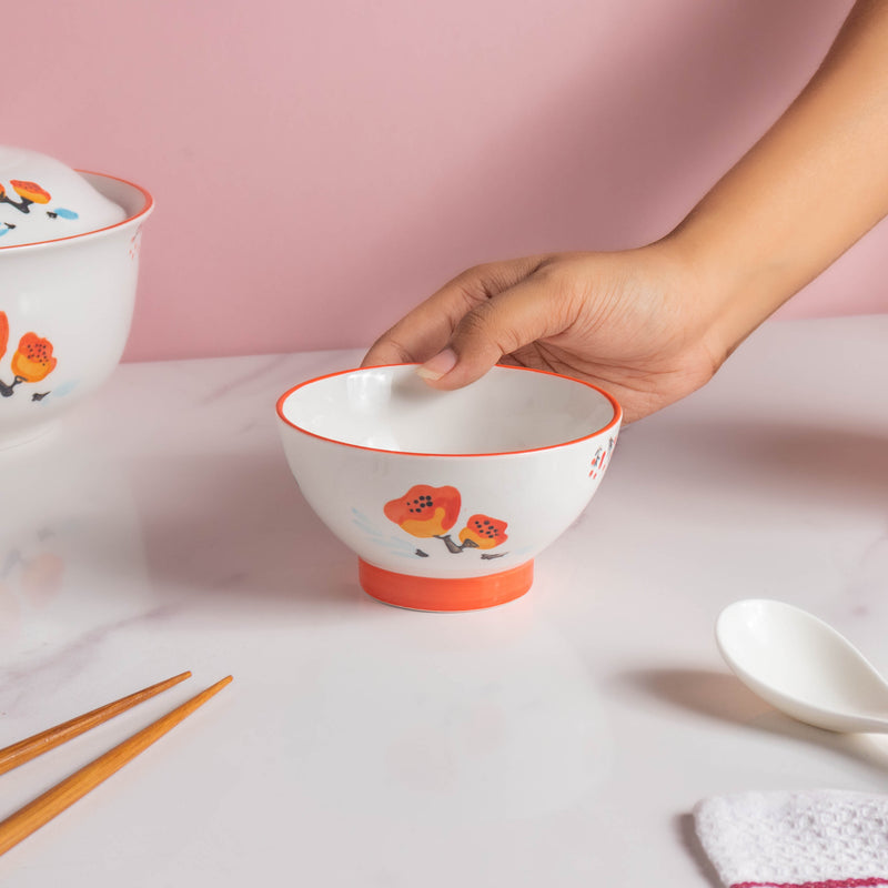 Floral Heart Plates and Pot For 4