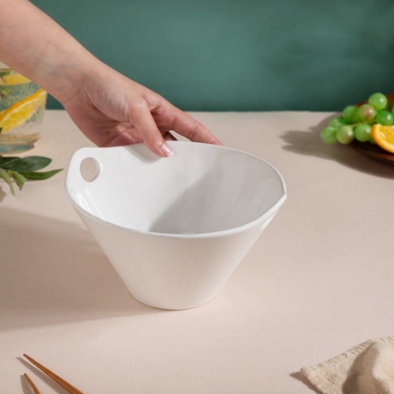 Snow White Serving Bowl 700 ml - Soup bowl, ceramic bowl, ramen bowl, serving bowls, salad bowls, noodle bowl | Bowls for dining table & home decor