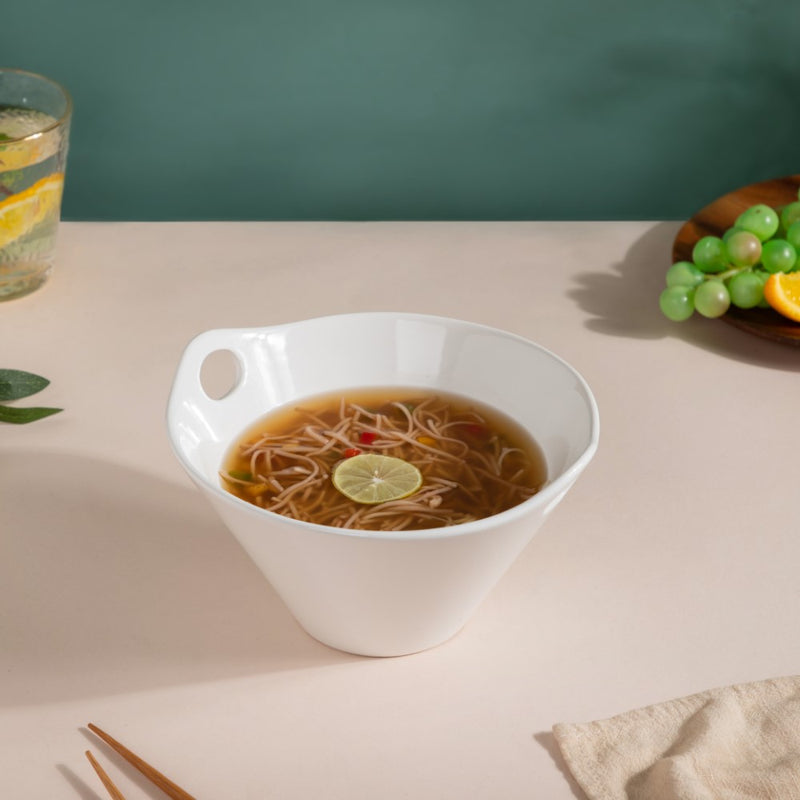 Snow White Serving Bowl 700 ml - Soup bowl, ceramic bowl, ramen bowl, serving bowls, salad bowls, noodle bowl | Bowls for dining table & home decor