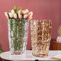 Glacier Glass Vase 11 Inch - Glass Vase, Translucent Glass Vase, Elegant Glacier Vase, Translucent Vase