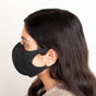 Checkered Pollution Protect Face Mask Black Set Of 4