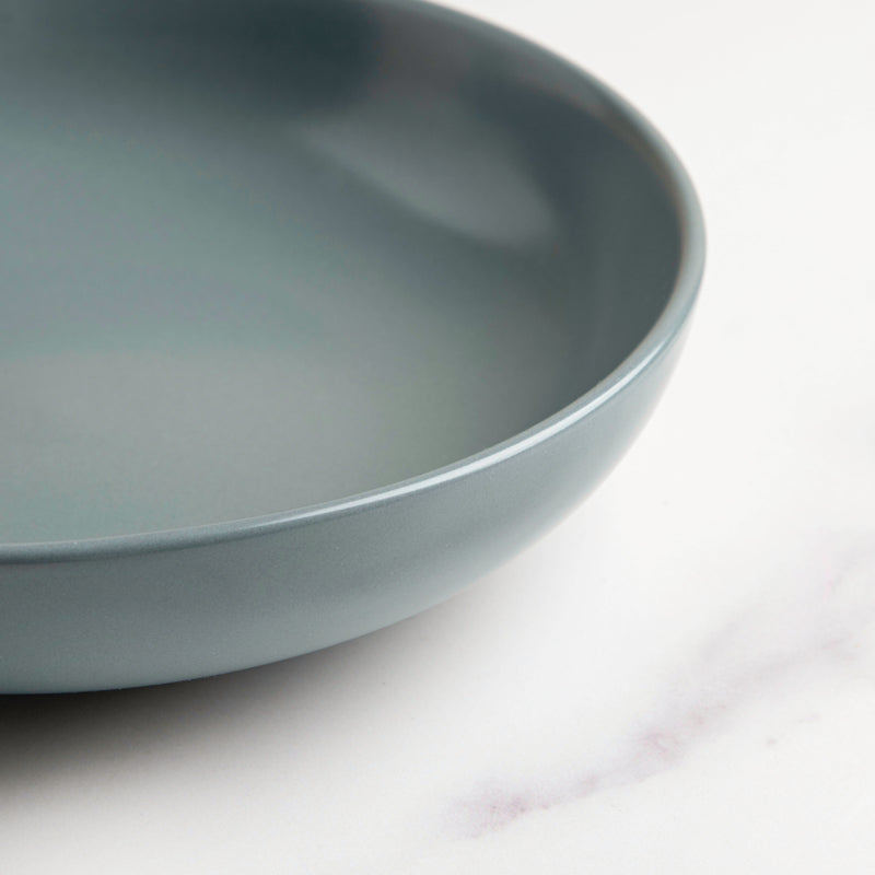 Riona Ceramic Deep Dish Green Grey 8 Inch - Serving plate, snack plate, dessert plate | Plates for dining & home decor