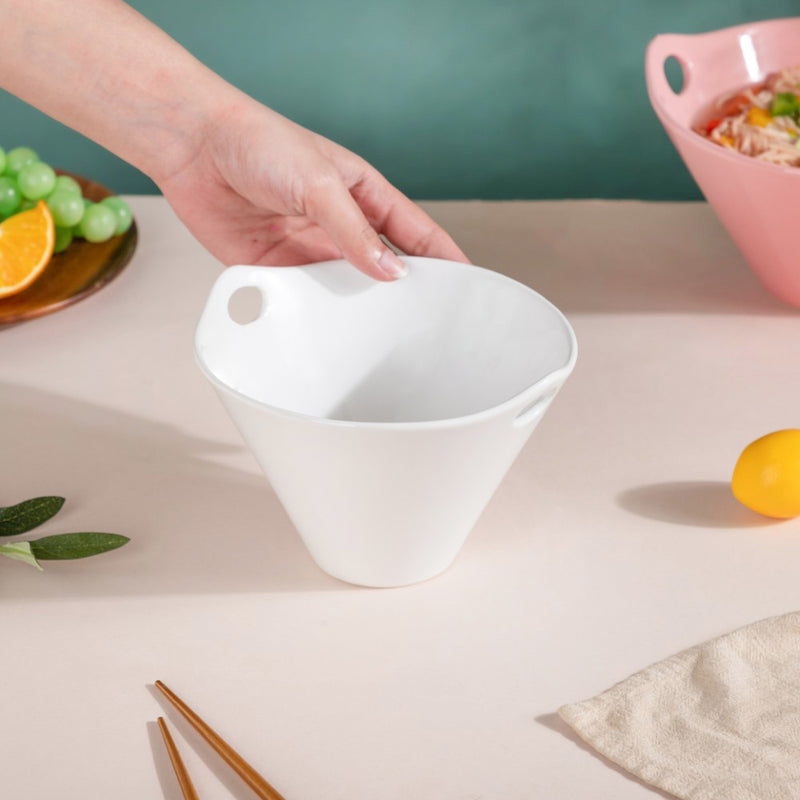 Snow White Ramen Bowl 550 ml - Soup bowl, ceramic bowl, ramen bowl, serving bowls, salad bowls, noodle bowl | Bowls for dining table & home decor