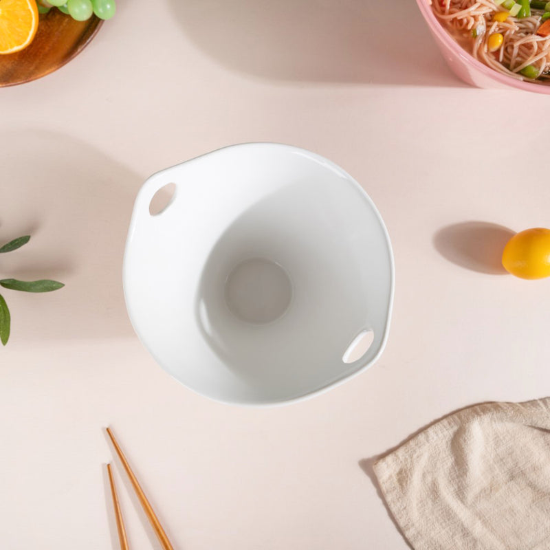 Snow White Ramen Bowl 550 ml - Soup bowl, ceramic bowl, ramen bowl, serving bowls, salad bowls, noodle bowl | Bowls for dining table & home decor