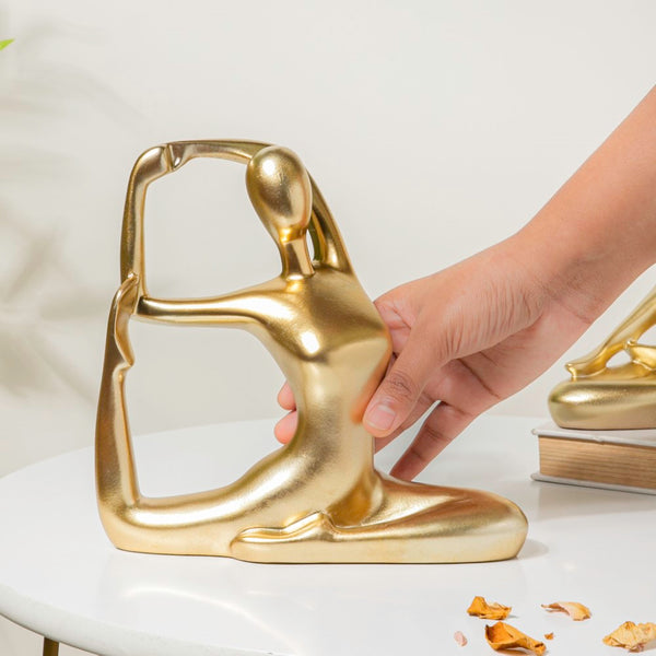 Gold Yoga Showpiece