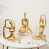 Gold Yoga Showpiece - Showpiece | Home decor item | Room decoration item