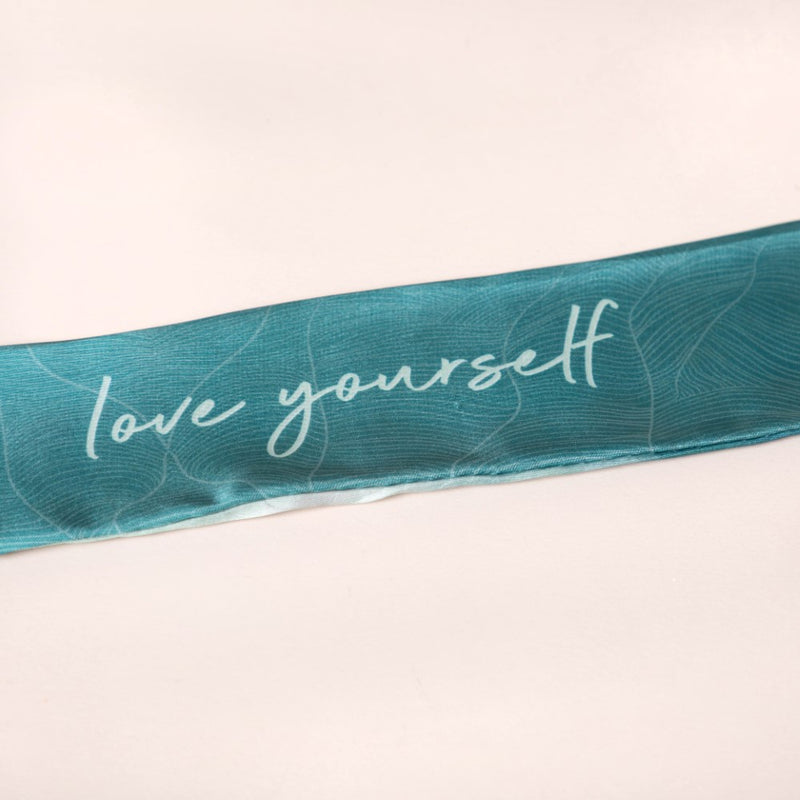 Love Yourself Satin Skinny Scarf Set Of 2 38 Inch