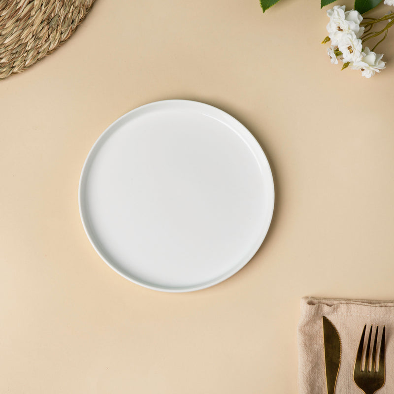 Riona Ceramic Appetizer Plate White 7 Inch - Serving plate, snack plate, dessert plate | Plates for dining & home decor