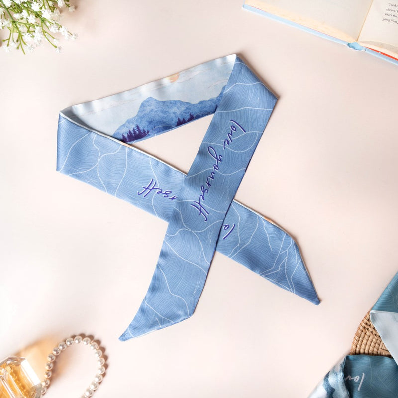 Love Yourself Satin Skinny Scarf Set Of 2 38 Inch