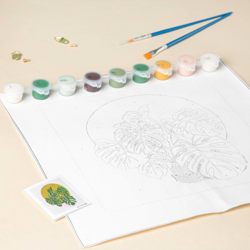 Monstera Leaves DIY Painting By Numbers Kit