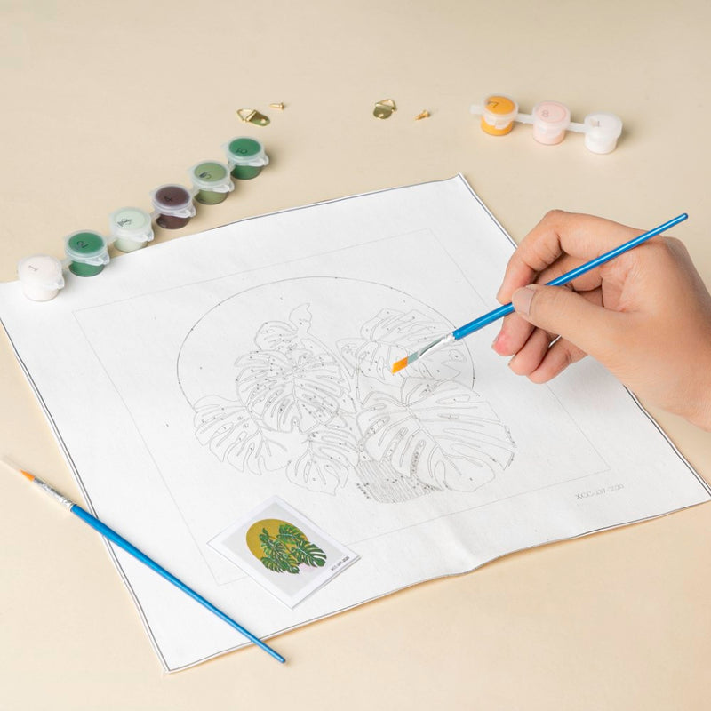 Monstera Leaves DIY Painting By Numbers Kit