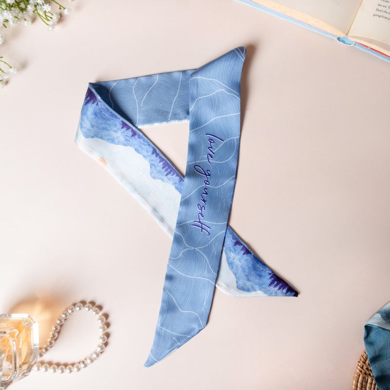 Love Yourself Satin Skinny Scarf Set Of 2 38 Inch