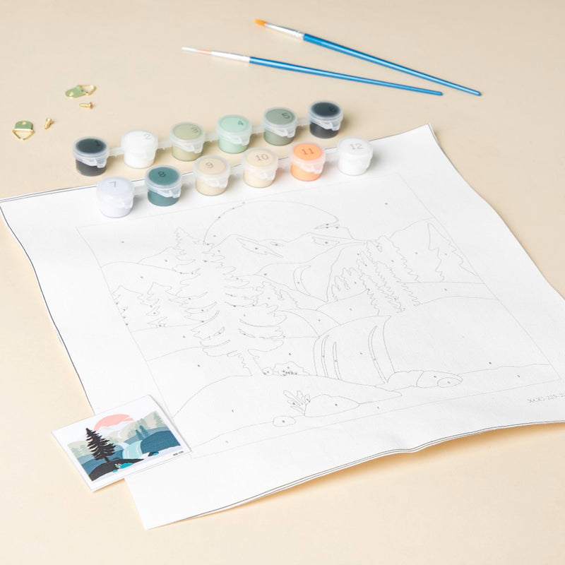 Minimalistic Hill Sunset DIY Painting By Numbers Kit