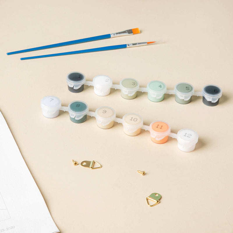 Minimalistic Hill Sunset DIY Painting By Numbers Kit