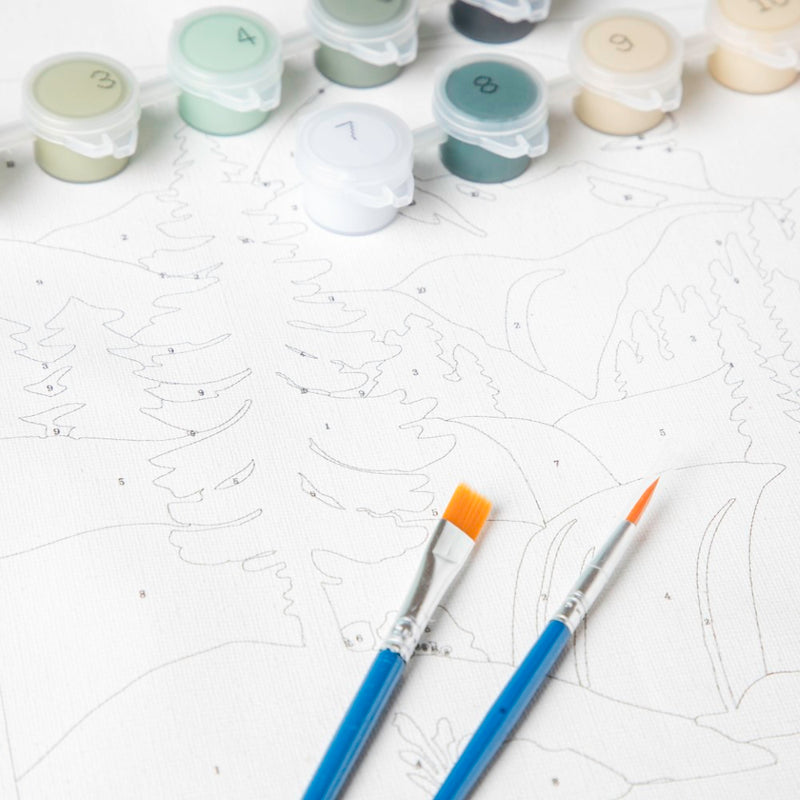 Minimalistic Hill Sunset DIY Painting By Numbers Kit