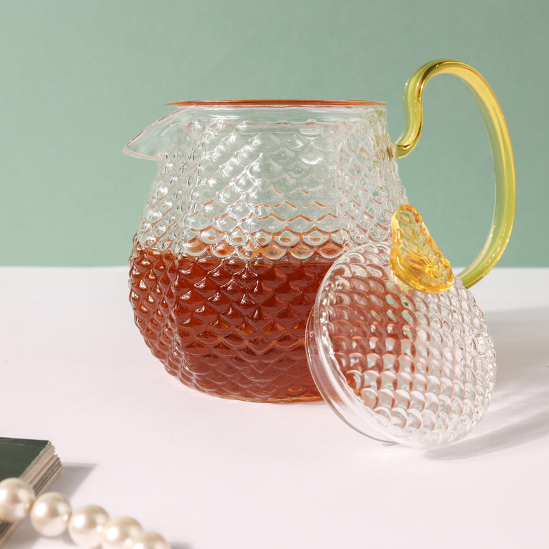 Stylish Glass Tea Set of 5 - Tea cup set, tea set, teapot set | Tea set for Dining Table & Home Decor