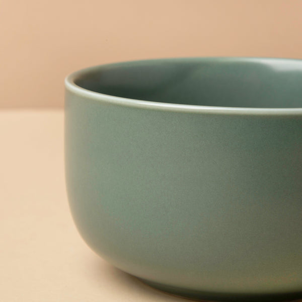 Riona Ceramic Dessert Bowl Matte Green