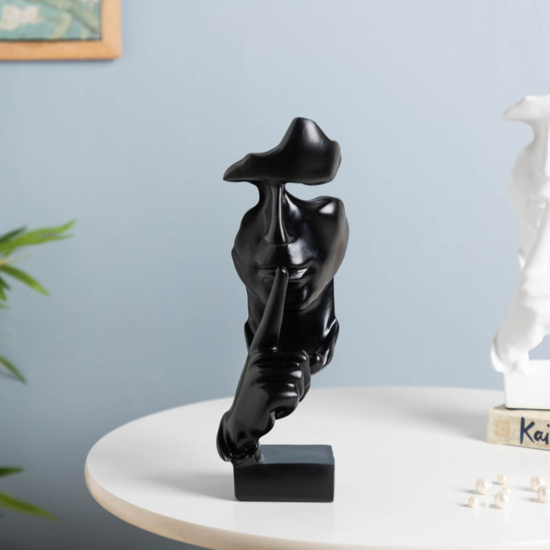 Modern Art Resin Decor Object Black 10.5 Inch - Showpiece | Home decor item | Room decoration item