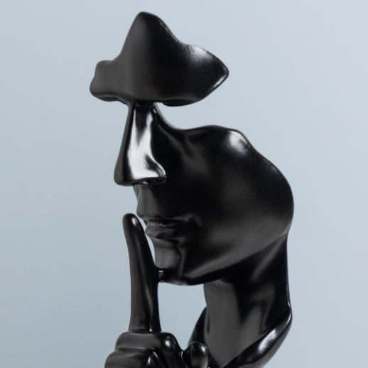 Modern Art Resin Decor Object Black 10.5 Inch - Showpiece | Home decor item | Room decoration item