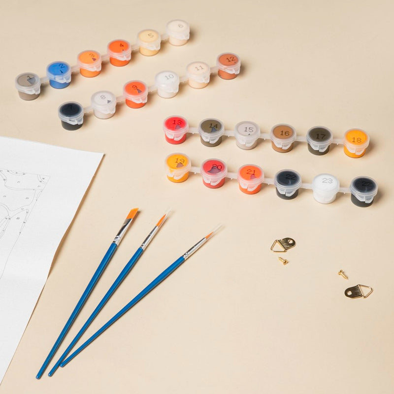 Girl With Tulips DIY Painting By Numbers Kit