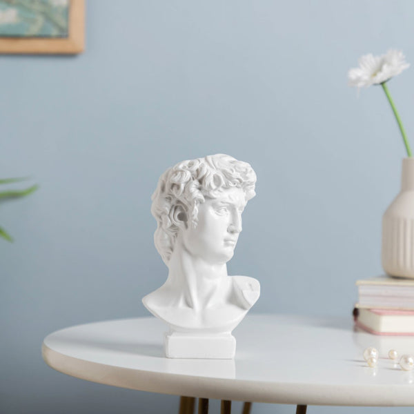 Greek Sculpture Resin Decor Pen Stand White 6 Inch - Showpiece | Home decor item | Room decoration item
