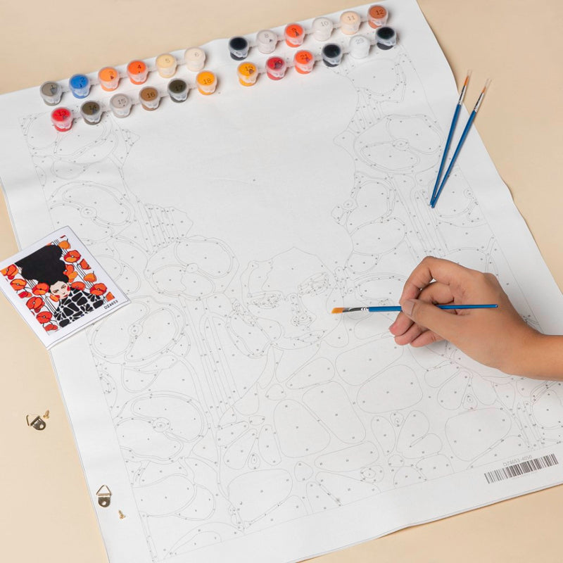 Girl With Tulips DIY Painting By Numbers Kit