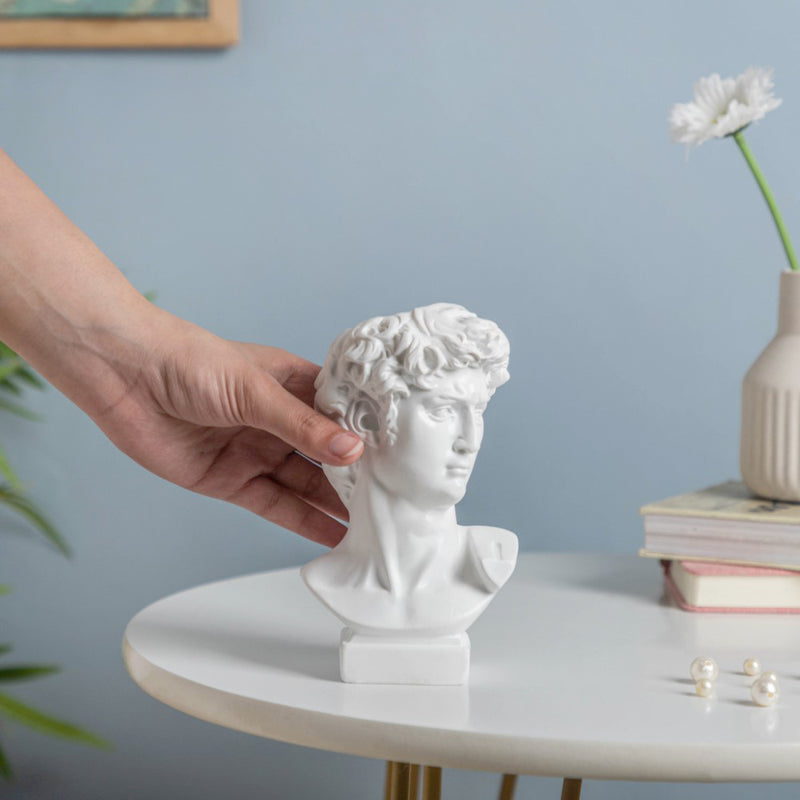 Greek Sculpture Resin Decor Pen Stand White 6 Inch - Showpiece | Home decor item | Room decoration item
