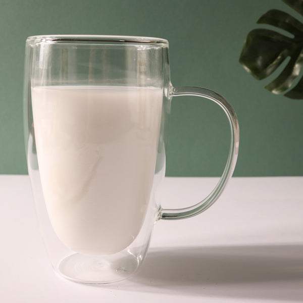 Double Walled Glass Mug- Mug for coffee, tea mug, cappuccino mug | Cups and Mugs for Coffee Table & Home Decor