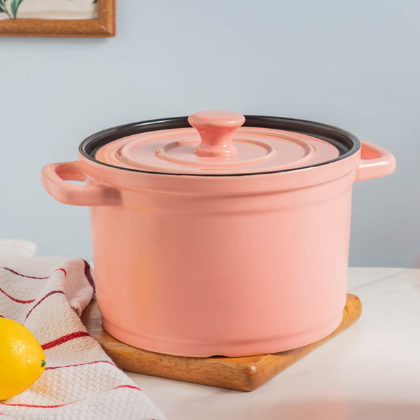 Ceramic Stock Pot With Lid Medium - Cooking Pot