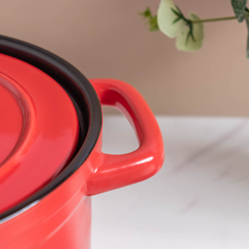 Ceramic Stock Pot With Lid Small - Cooking Pot