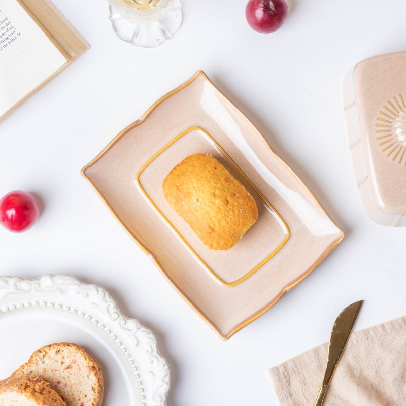Vintage Butter Dish Beige - Kitchen Tool