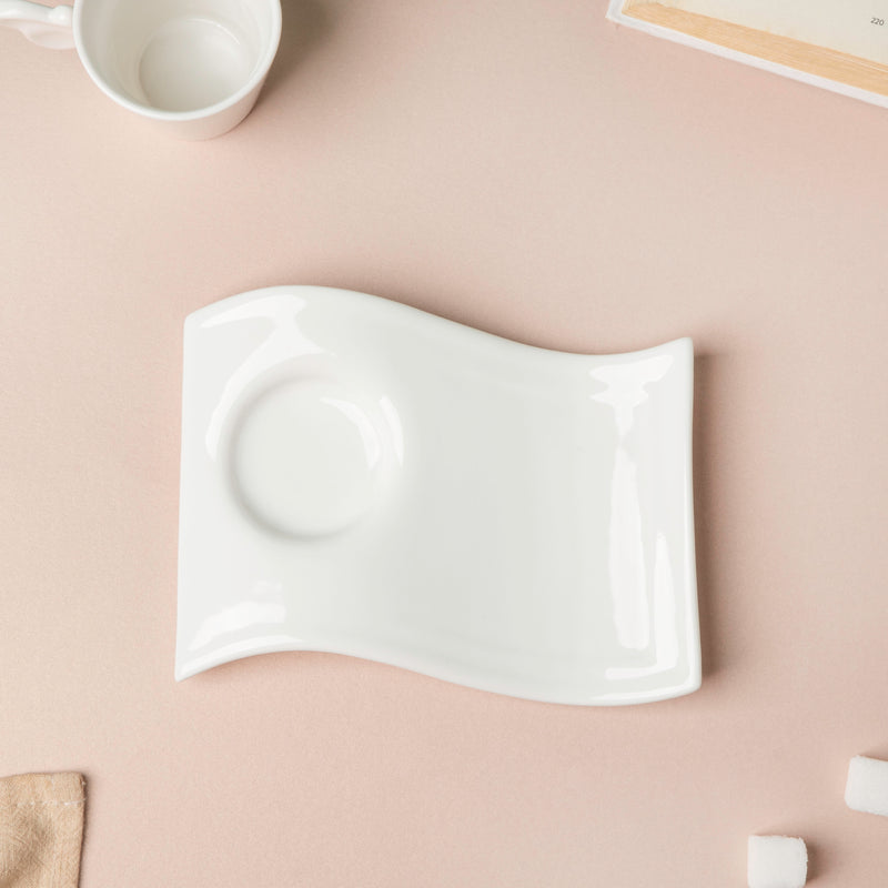 Riona Ceramic Butterfly Cup And Saucer Set White- Tea cup, coffee cup, cup for tea | Cups and Mugs for Office Table & Home Decoration