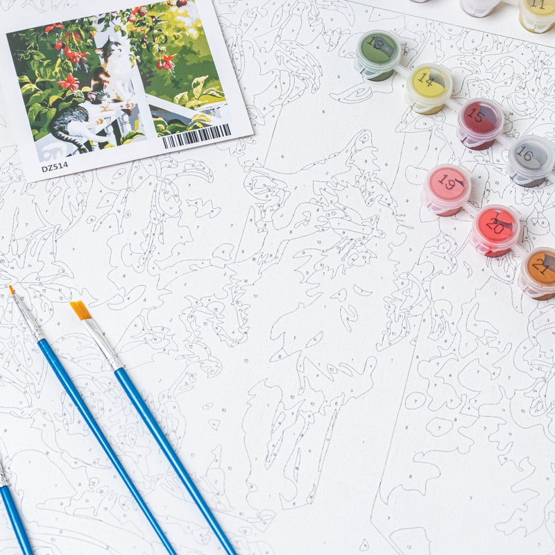 Cozy Cats DIY Painting By Numbers Kit