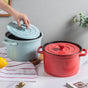 Ceramic Stock Pot With Lid Large - Cooking Pot