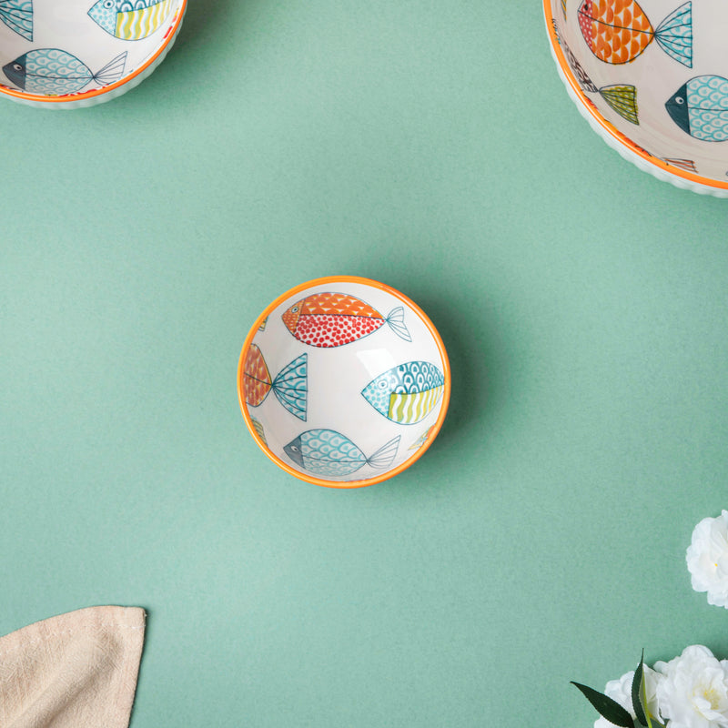 Ukiyo Ceramic Snack Bowl Small 150 ml - Bowl,ceramic bowl, snack bowls, curry bowl, popcorn bowls | Bowls for dining table & home decor
