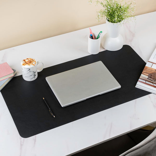 Multipurpose Vegan Leather Office Desk Mat Black 31.5 Inch Online ...