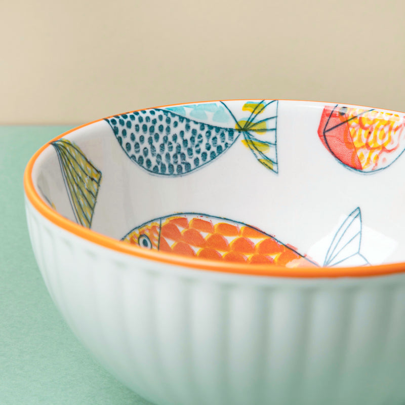 Ukiyo Ceramic Soup Bowl - Bowl, soup bowl, ceramic bowl, snack bowls, curry bowl, popcorn bowls | Bowls for dining table & home decor