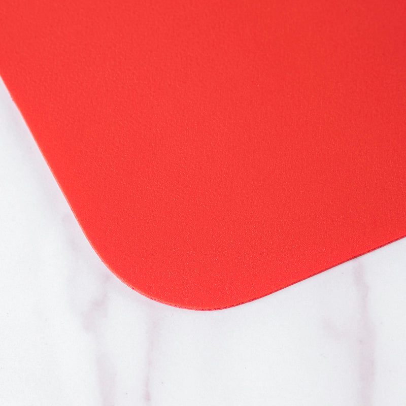 Multipurpose Vegan Leather Desk Mat Red 31.5 Inch