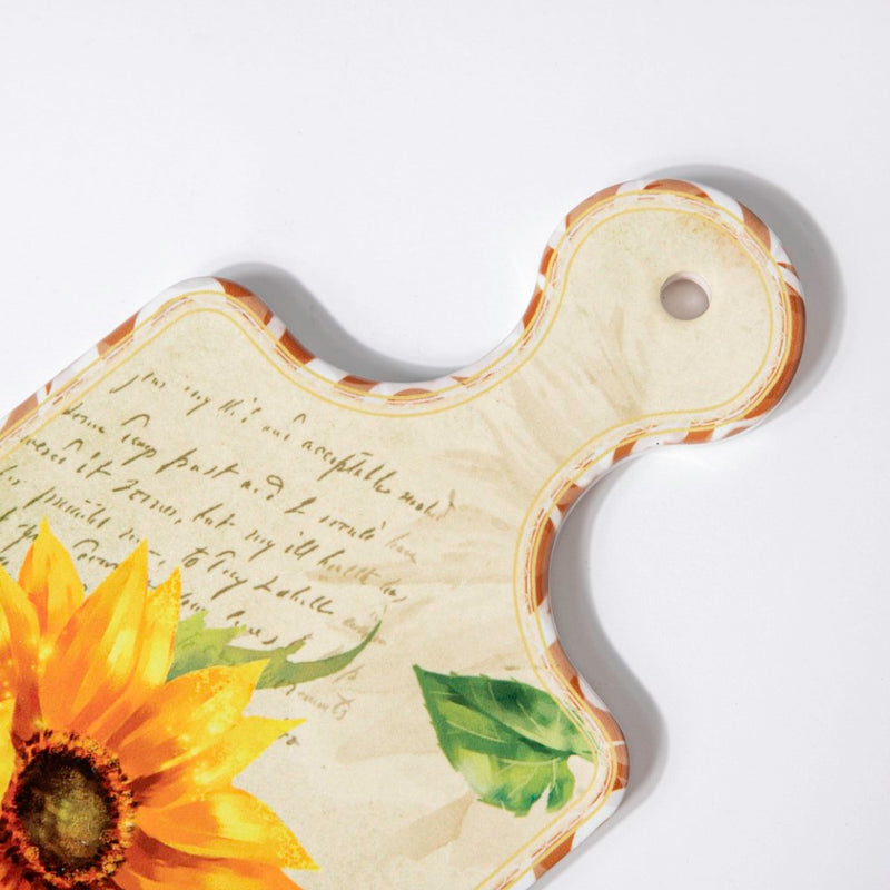 Sunflower Ceramic Trivet With Handle 11 Inch - Ceramic platter, serving platter, fruit platter | Plates for dining table & home decor