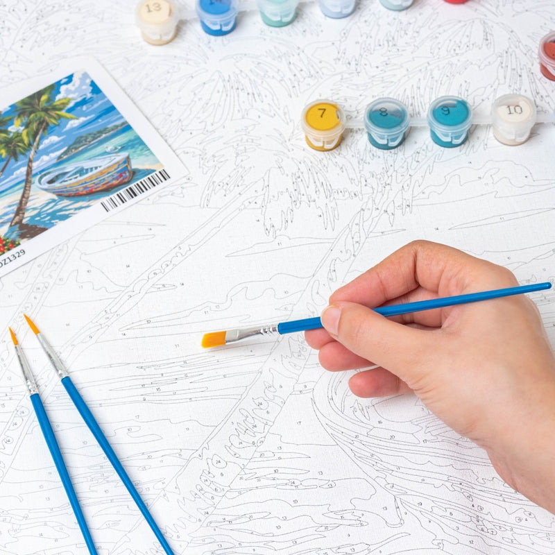 Seaside Boat DIY Painting By Numbers Kit