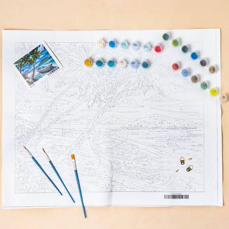 Seaside Boat DIY Painting By Numbers Kit