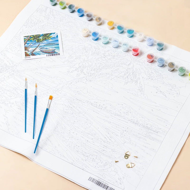 Seaside Boat DIY Painting By Numbers Kit