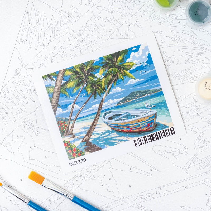 Seaside Boat DIY Painting By Numbers Kit