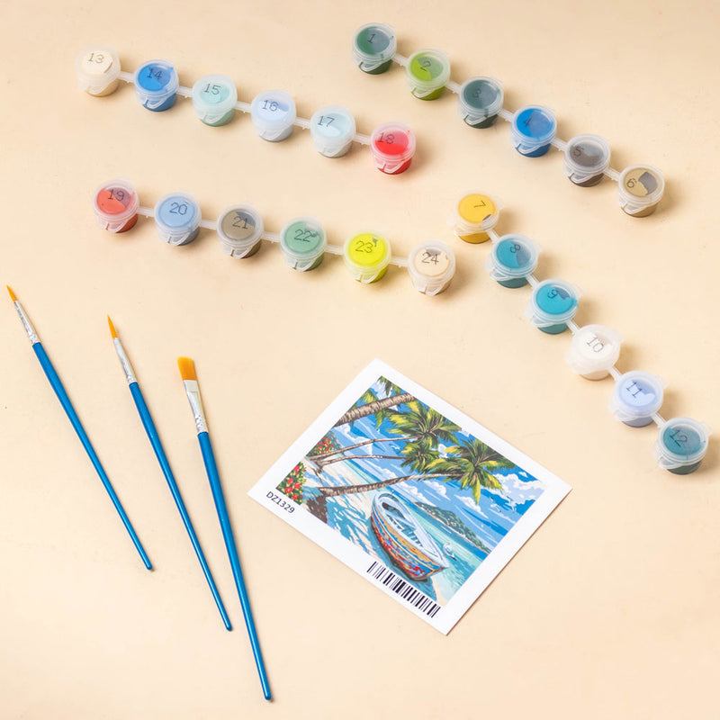 Seaside Boat DIY Painting By Numbers Kit