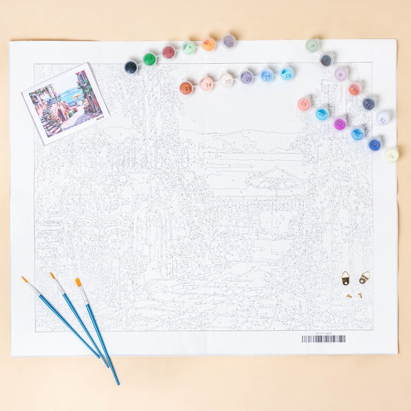 Scenic Santorini DIY Painting By Numbers Kit