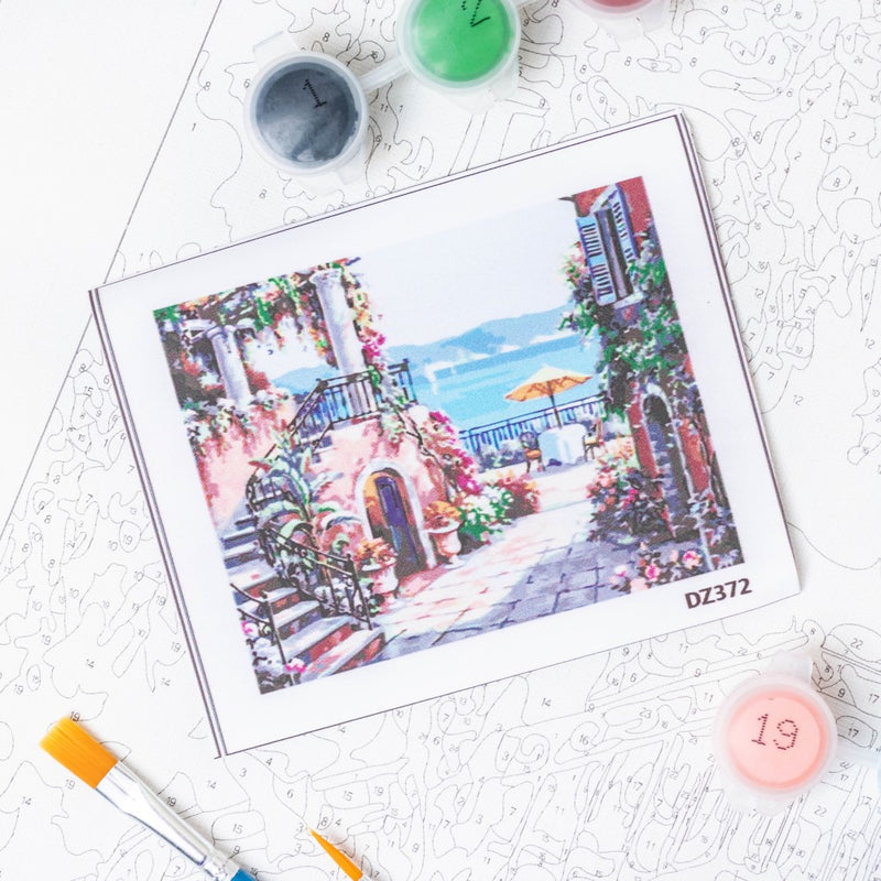 Scenic Santorini DIY Painting By Numbers Kit