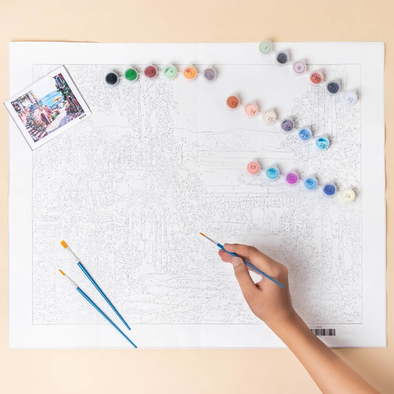 Scenic Santorini DIY Painting By Numbers Kit