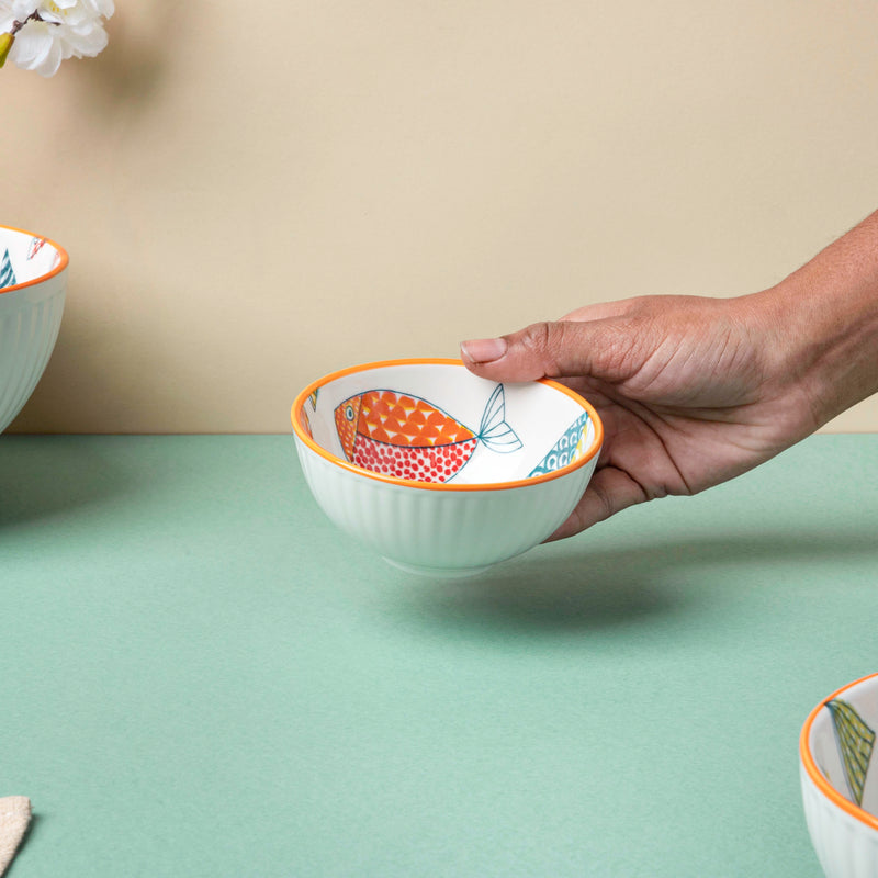 Ukiyo Ceramic Snack Bowl Small 150 ml - Bowl,ceramic bowl, snack bowls, curry bowl, popcorn bowls | Bowls for dining table & home decor