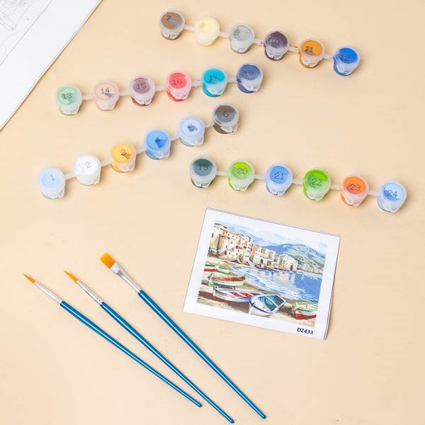 Coastal Cityscape  DIY Painting By Numbers Kit
